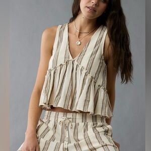 NWT Women’s American Eagle Outfitters AE Sunchaser Knit V-Neck Swing Tank Top